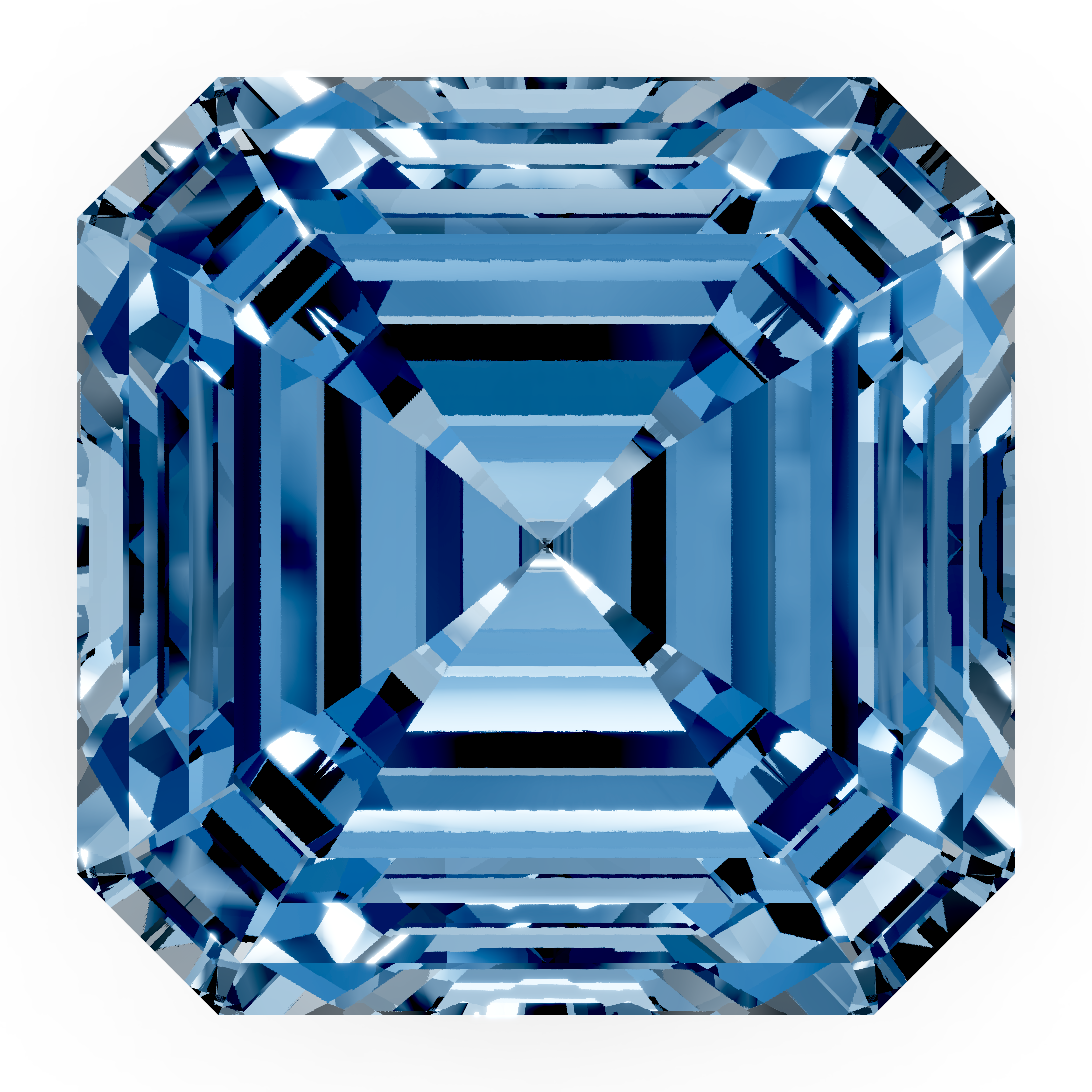 Blue asscher
