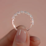 Rose gold Princess Diamond Half Eternity Band