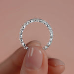 Platinum Pear and Round Diamond Eternity Band