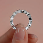 White gold East West Pear Bezel Diamond Eternity Band