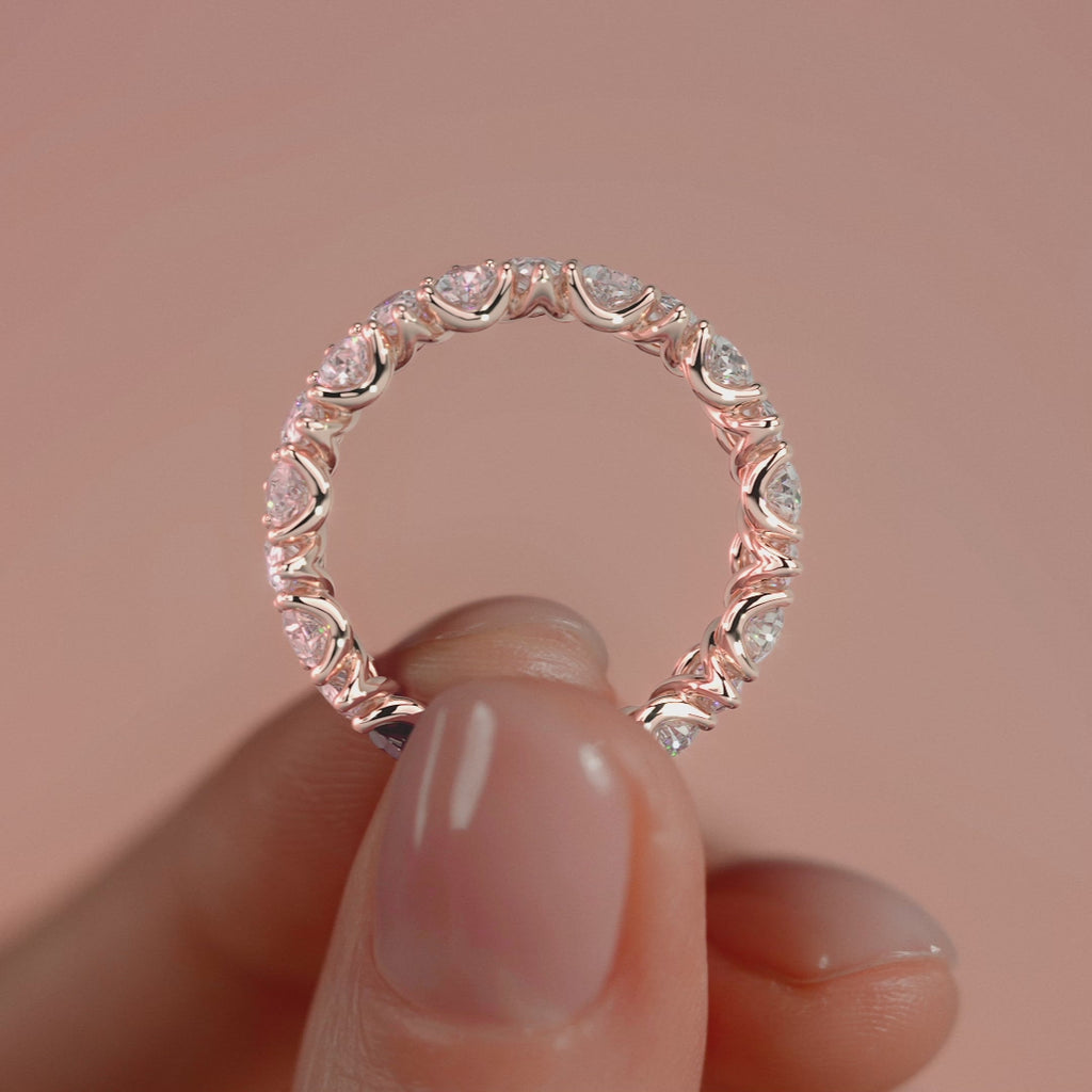 Rose gold Pear Diamond Eternity Band