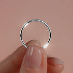 Silver Classic Plain Metal Wedding Band