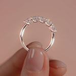 Rose gold Round Diamond Five Stone Band with Prong Setting