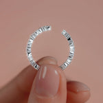 Platinum Marquise and Round Diamond Open Eternity Band with Prong Setting