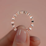 Rose gold Heart Bezel Diamond Eternity Band