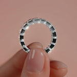 White gold Radiant Bezel Diamond Eternity Band