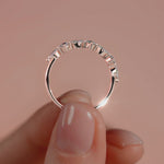 Rose gold Round and Marquise Diamond Half Eternity Band with Prong Setting