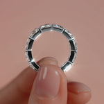 Silver Radiant Diamond Eternity Band