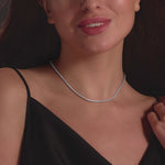 White gold Adjustable Diamond Chain Necklace