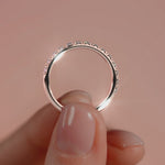 Rose gold Round Diamond Half Eternity Band with Prong Setting