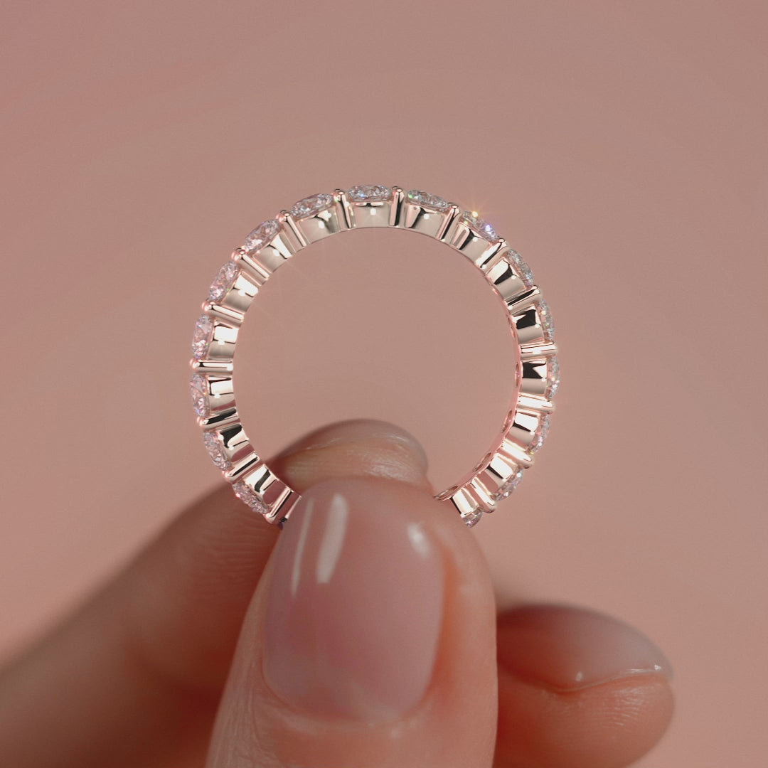 Rose gold Round Diamond Eternity Band