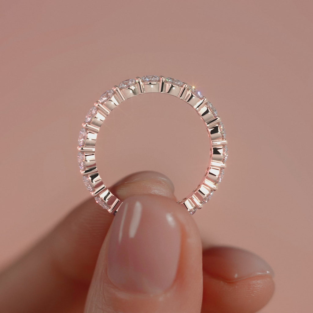 Rose gold Round Diamond Eternity Band