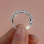 Silver Princess Diamond Open Band with Prong Setting