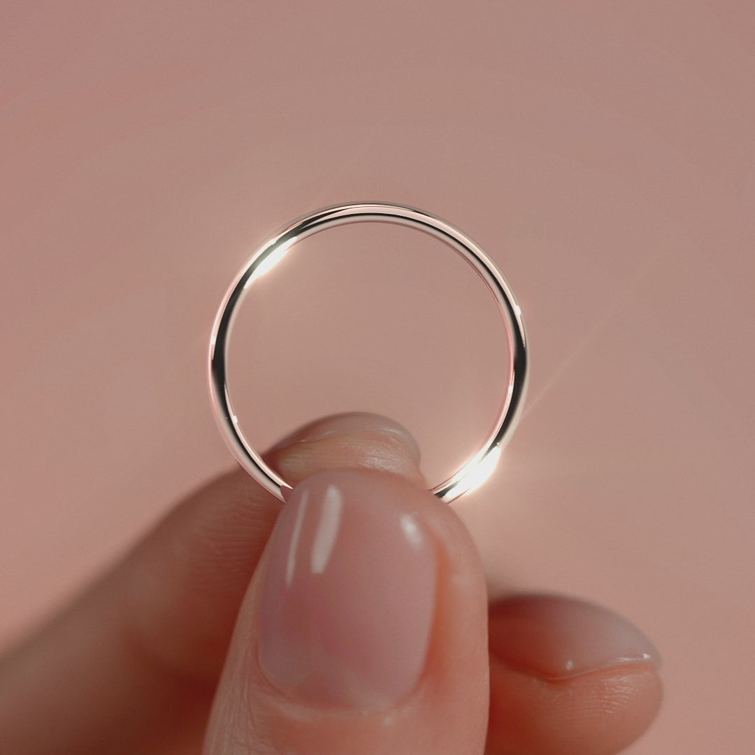 Rose gold Classic Plain Metal Wedding Band