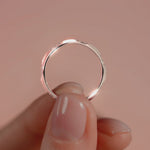 Rose gold Round Diamond Flush Set Band with Marquise Motif