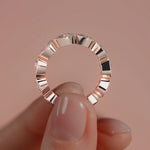 Rose gold East West Pear Bezel Diamond Eternity Band
