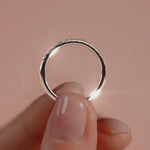 Rose gold Round Diamond Half Eternity Band with Prong Setting