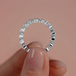 White gold Round Bezel Diamond Eternity Band