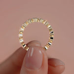 Yellow gold Round Bezel Diamond Eternity Band