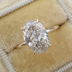 Christelle 2.5 Ct oval shaped lab diamond engagement ring | naturesparkle