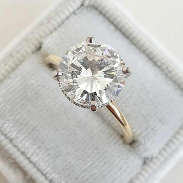 Milani 2.45 Ct round diamond engagement ring | Naturesparkle