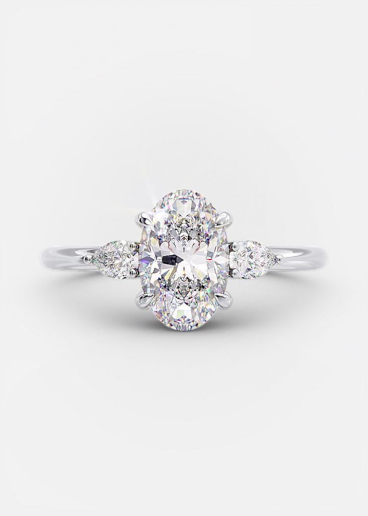 Ayla 1 Ct oval diamond engagement ring | Naturesparkle