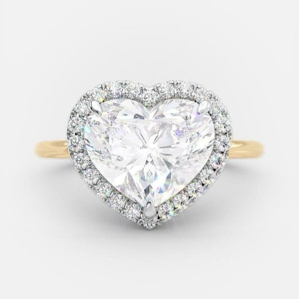 Claire 2.30 Ct heart shaped diamond engagement ring