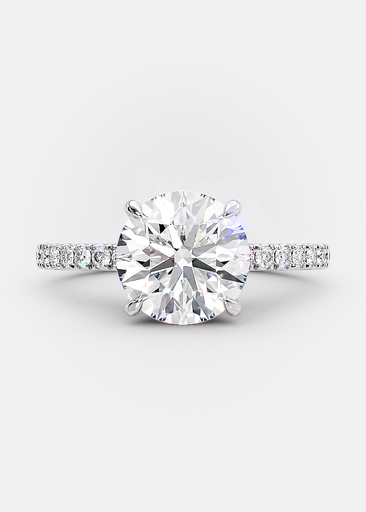 Lina 2.20 carat round brilliant diamond ring