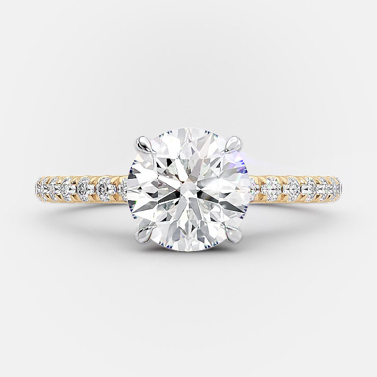 Luna 1.50 Ct round diamond engagement ring