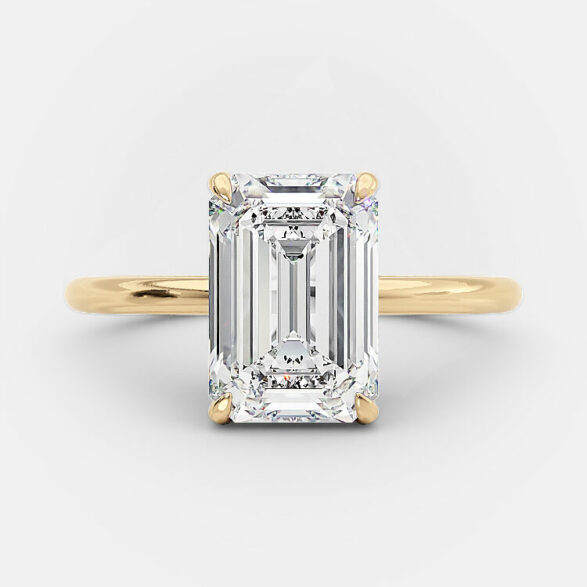 Madison 2 ct emerald lab diamond engagement ring