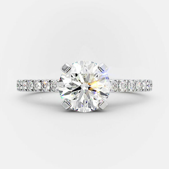 Maeve 1 Ct round diamond engagement ring