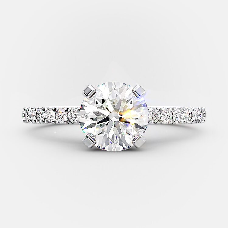 Maeve 1 Ct round diamond engagement ring