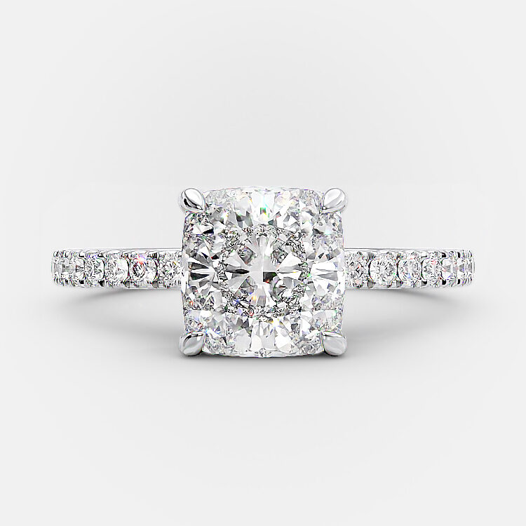 Maria 2.30 Ct cushion cut diamond engagement ring