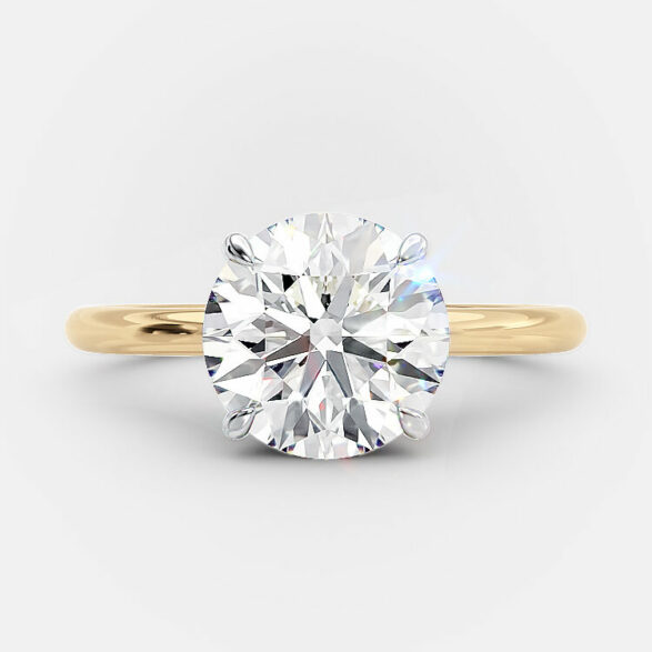 Milani 2.60 Ct round diamond engagement ring