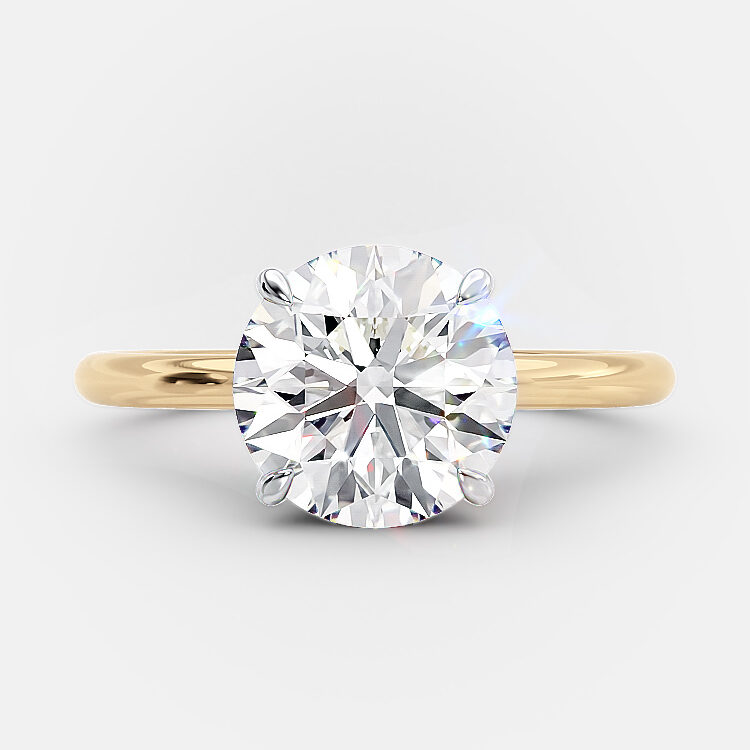 Milani 2.60 Ct round diamond engagement ring