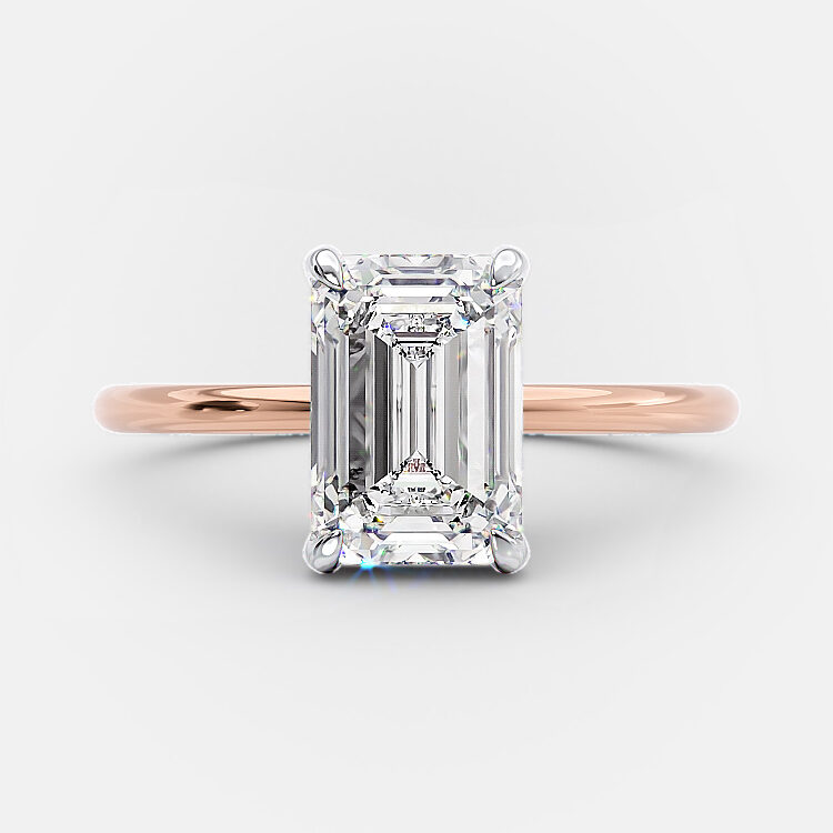 Sierra 1.75 carat emerald cut lab grown diamond ring