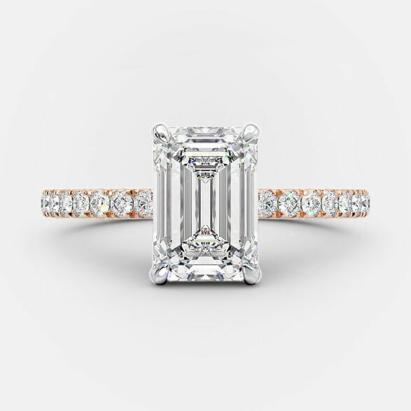 Tess 1.50 Ct emerald lab diamond engagement ring