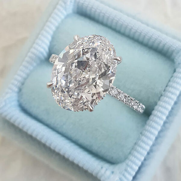 Ema 3.5 carat lab diamond oval cut engagement ring | naturesparkle
