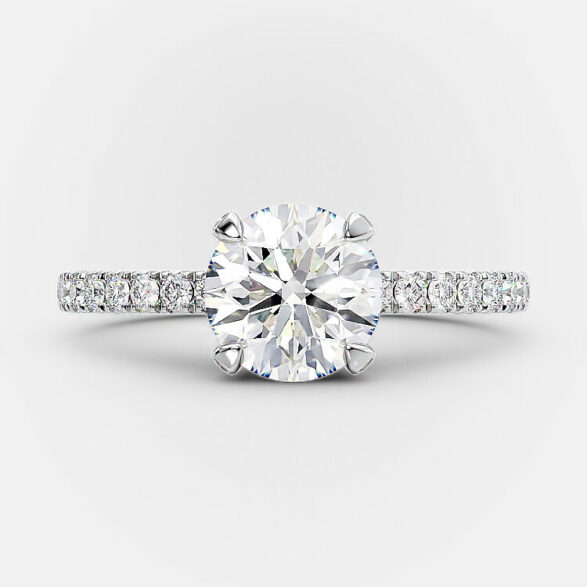 Sadie 1 carat round brilliant diamond ring