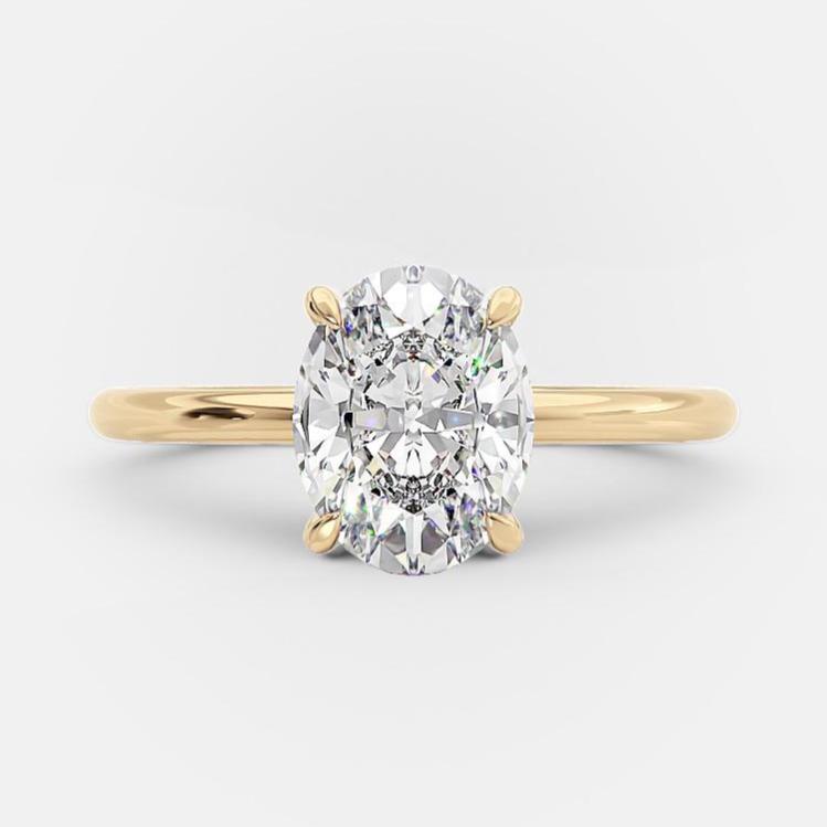 Christelle 2.5 Ct oval shaped lab diamond engagement ring