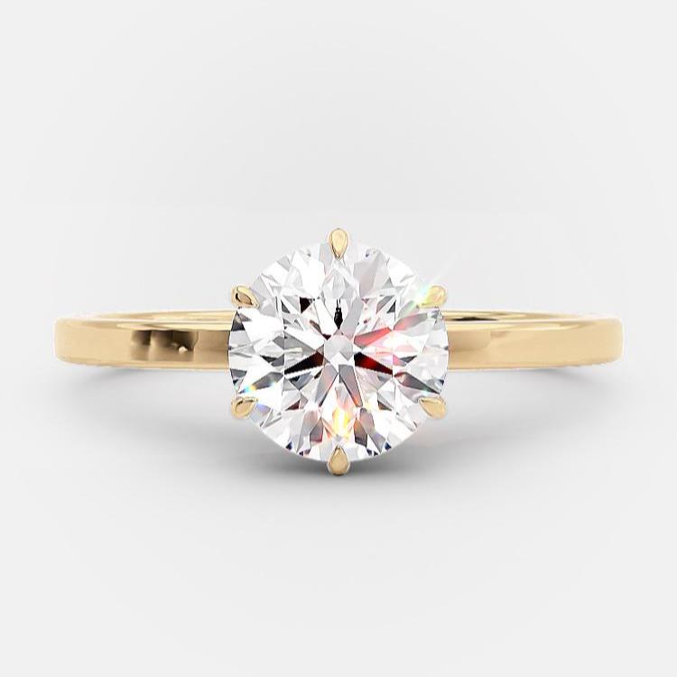 Aisha 1.55 Ct round diamond engagement ring
