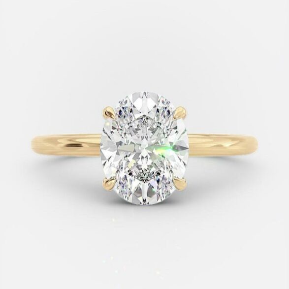 Ale 1.8 carat oval cut engagement ring