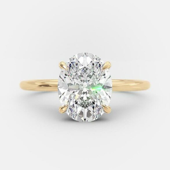 Aliza 2.10 Ct oval diamond engagement ring
