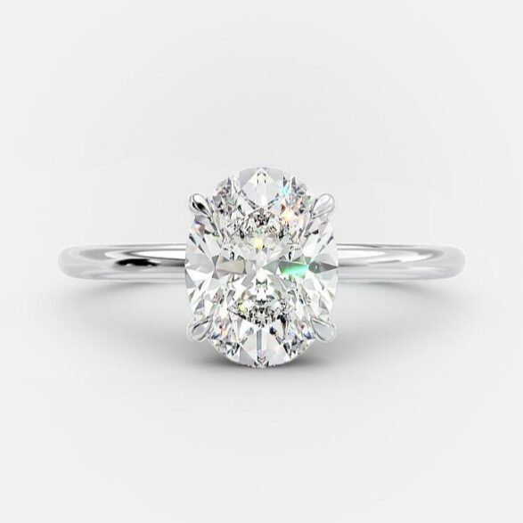 Amari 1.90 Ct oval diamond engagement ring