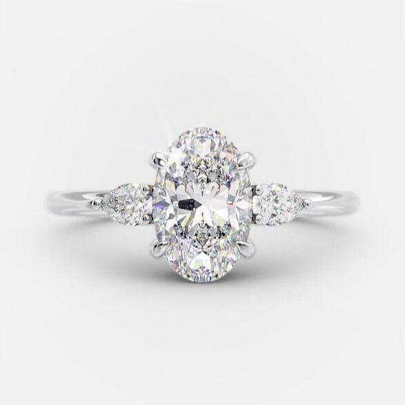 Ayla 1 Ct oval diamond engagement ring