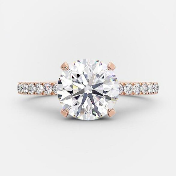 Callie 2.30 Ct round cut diamond engagement ring