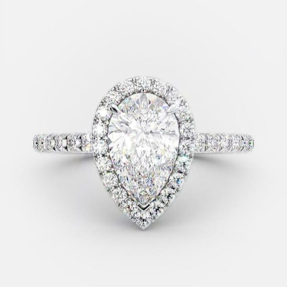Cameron pear shaped engagement ring