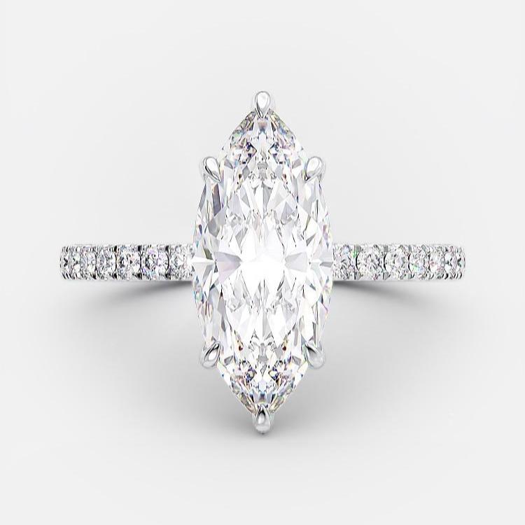 Camilla 1.80 carat marquise cut diamond ring