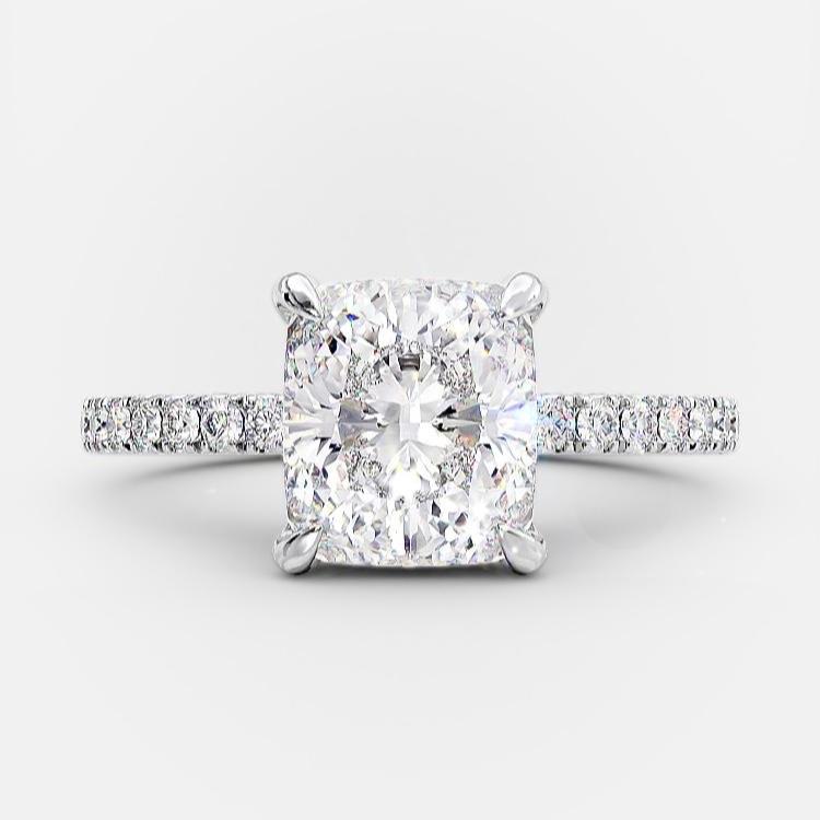 Charli 2 Ct lab diamond cushion cut engagement ring