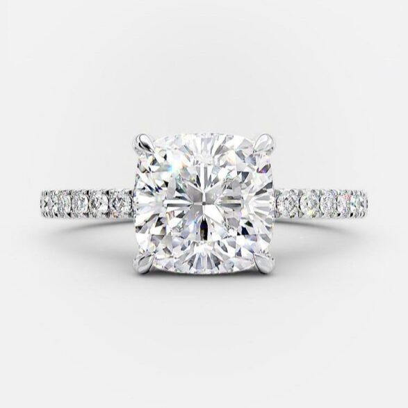 Daniella 2.85 Ct cushion cut diamond engagement ring